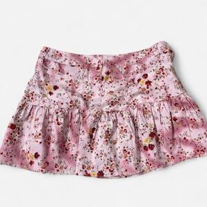 DKNY Pink Floral Mini Skirt